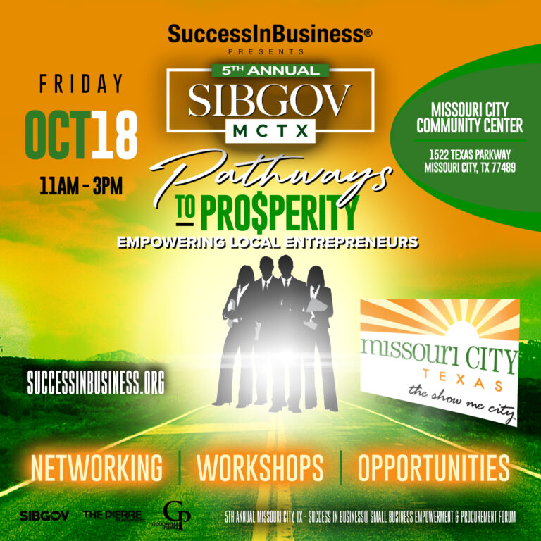 5th ANNUAL MISSOURI CITY, TX – SMALL BUSINESS EMPOWERMENT & PROCUREMENT FORUM